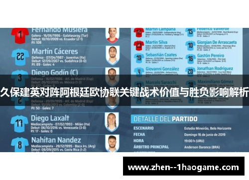 久保建英对阵阿根廷欧协联关键战术价值与胜负影响解析